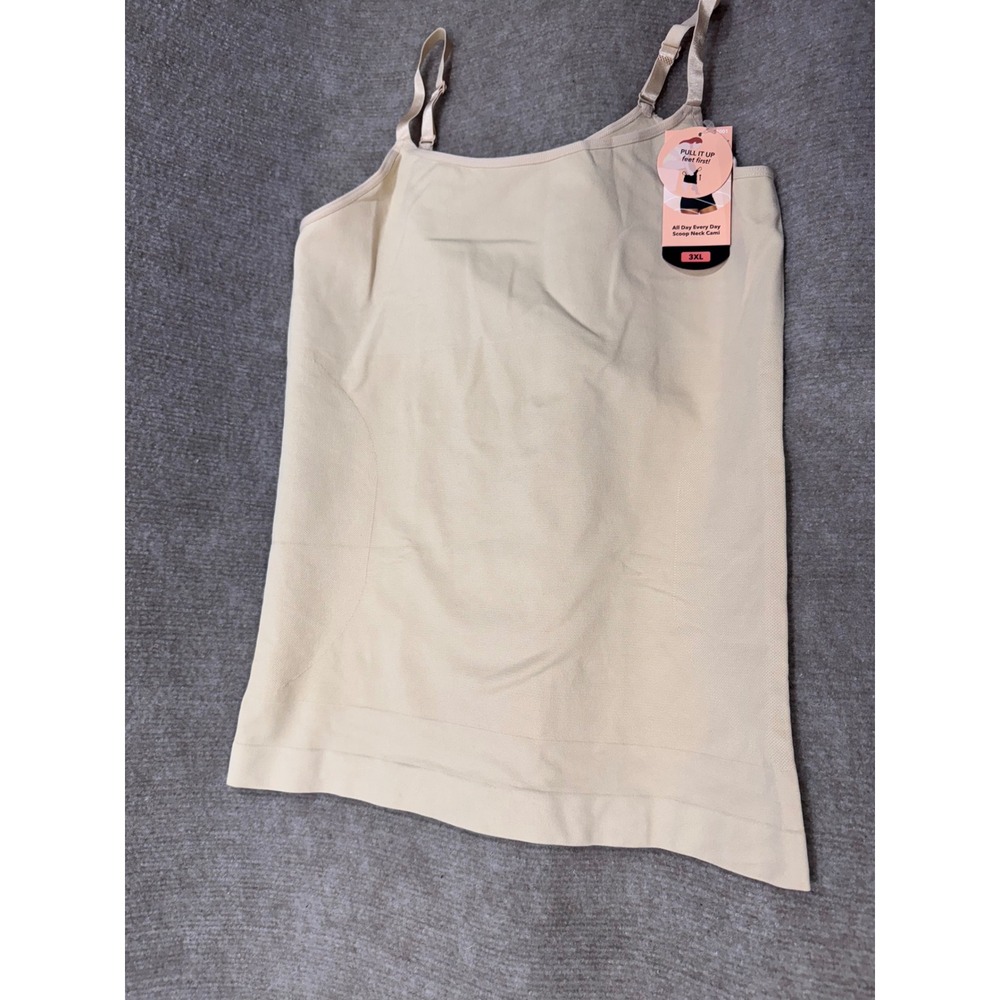 Shapermint Essentials 3XL Beige All Day Every Day Scoop Neck Cami Tank Shapewear